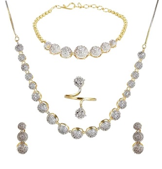 American Diamond Jewellery Set