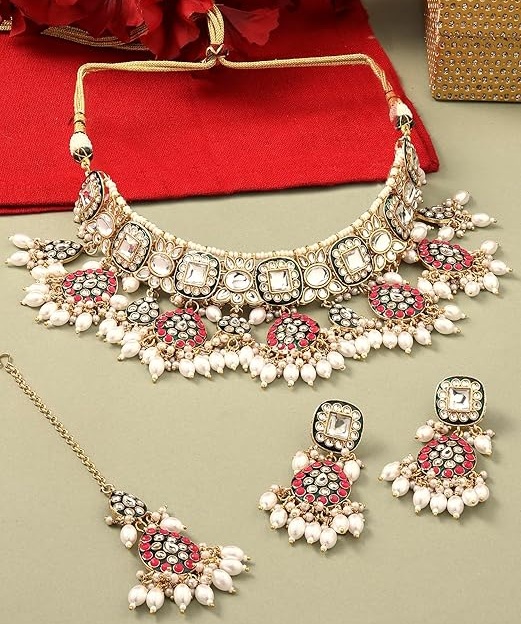 Kundan stone Bridal set